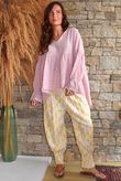 Sundaze Cheesecloth Vintage Artist Smock Rose